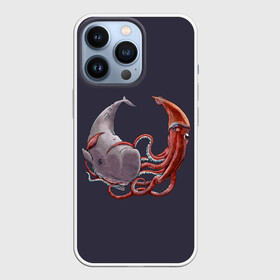Чехол для iPhone 13 Pro с принтом Naval Confrontation ,  |  | animal | battle | bottom | confrontation | depth | fin | kraken | mammal | ocean | octopus | sea | tentacles | water | whale | бой | вода | глубина | дно | животное | кит | кракен | млекопитающее | море | океан | осьминог | плавник | противостояние | щупа