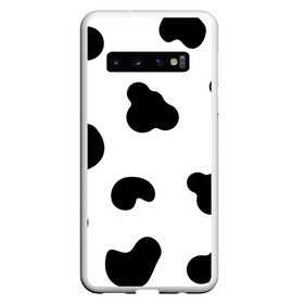 Чехол для Samsung Galaxy S10 с принтом Cow print , Силикон | Область печати: задняя сторона чехла, без боковых панелей | cow | summertime | корова | лето | минимализм