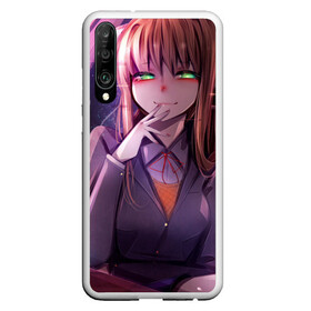 Чехол для Honor P30 с принтом Monika Doki Doki , Силикон | Область печати: задняя сторона чехла, без боковых панелей | club | doki doki | literature | monika | novel | доки доки | клуб | литературный | моника | роман