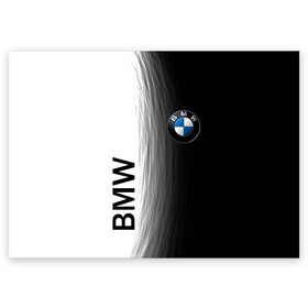 Поздравительная открытка с принтом Black and White BMW , 100% бумага | плотность бумаги 280 г/м2, матовая, на обратной стороне линовка и место для марки
 | auto | black | bmw | buddhism | car | cars | club | drift | dualism | germany | power | road | strength | tuning | white | yang | yin | авто | автомобиль | автопром | белое | бмв | буддизм | германия | гонки | дорога | дуализм | инь | лого | машина | мощь