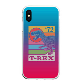 Чехол для iPhone XS Max матовый с принтом T-rex Dino 72 , Силикон | Область печати: задняя сторона чехла, без боковых панелей | dino | rex | roar | t rex | дино | динозавр | динозавры