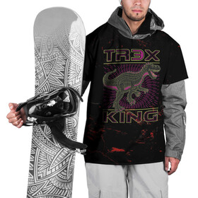 Накидка на куртку 3D с принтом T-rex KING , 100% полиэстер |  | Тематика изображения на принте: dino | rex | roar | t rex | дино | динозавр | динозавры