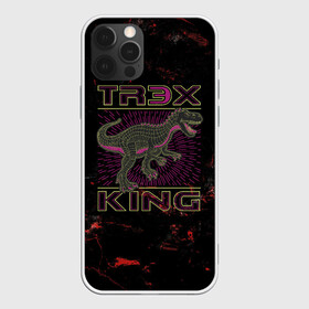 Чехол для iPhone 12 Pro Max с принтом T-rex KING , Силикон |  | Тематика изображения на принте: dino | rex | roar | t rex | дино | динозавр | динозавры