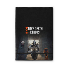 Обложка для автодокументов с принтом Love, Death and Robots , натуральная кожа |  размер 19,9*13 см; внутри 4 больших “конверта” для документов и один маленький отдел — туда идеально встанут права | cartoon | death | fantasy | heavy | horror | metal | miller | netflix | robots | tim | witness | любовь | миллер | мультфильм | робот | роботы | тим | ужасы | фэнтези