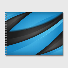 Альбом для рисования с принтом Blue Sport Style , 100% бумага
 | матовая бумага, плотность 200 мг. | Тематика изображения на принте: 3d | 3д | sport | абстракция | линии | паттерн | соты | спортивный стиль | текстуры