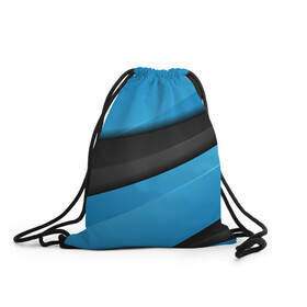 Рюкзак-мешок 3D с принтом Blue Sport Style , 100% полиэстер | плотность ткани — 200 г/м2, размер — 35 х 45 см; лямки — толстые шнурки, застежка на шнуровке, без карманов и подкладки | 3d | 3д | sport | абстракция | линии | паттерн | соты | спортивный стиль | текстуры