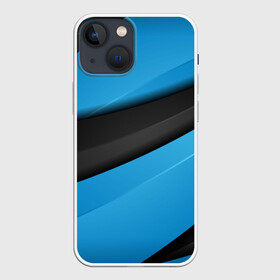 Чехол для iPhone 13 mini с принтом Blue Sport Style ,  |  | Тематика изображения на принте: 3d | 3д | sport | абстракция | линии | паттерн | соты | спортивный стиль | текстуры