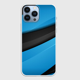 Чехол для iPhone 13 Pro Max с принтом Blue Sport Style ,  |  | Тематика изображения на принте: 3d | 3д | sport | абстракция | линии | паттерн | соты | спортивный стиль | текстуры