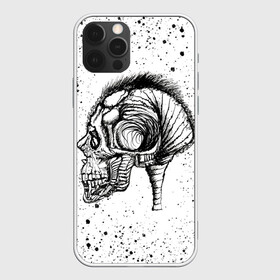 Чехол для iPhone 12 Pro Max с принтом Череп Зверь и Брызги , Силикон |  | beast | head | skulls | vampire | голова | животные | зверь | зубы | кости | мозги | паттерн | полосы | природа | скелет | текстура | точки | узор | хо | цветы | чб | черепа | черный | яркий