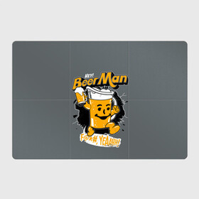 Магнитный плакат 3Х2 с принтом BEER MAN , Полимерный материал с магнитным слоем | 6 деталей размером 9*9 см | alcochol | beer | comics | drink | man | комикс | напитки | пенное | прикол | рисунок | шутка