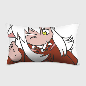 Подушка 3D антистресс с принтом Chibi Inuyasha , наволочка — 100% полиэстер, наполнитель — вспененный полистирол | состоит из подушки и наволочки на молнии | anime | chibi | inuyasha | kitsune | youkai | аниме | ёкай | инуяша | кицуне | чиби