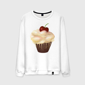 Мужской свитшот хлопок с принтом Cupcake with cherry art , 100% хлопок |  | art | cherry | cooking | cupcake | vypichka | yummy | арт | вишня | вкусняшка | выпичка | кекс | кулинария