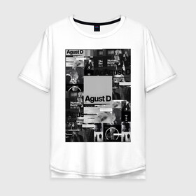 Мужская футболка хлопок Oversize с принтом Agust D , 100% хлопок | свободный крой, круглый ворот, “спинка” длиннее передней части | agust | bts | d | k pop | suga | агуст | бтс | ди | к поп | кей поп | шуга
