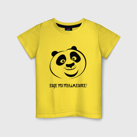 Детская футболка хлопок с принтом ПАНДА ПО , 100% хлопок | круглый вырез горловины, полуприлегающий силуэт, длина до линии бедер | кун фу панда | кунг фу панда | мульт персонаж. | панда | панда по