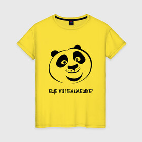 Женская футболка хлопок с принтом ПАНДА ПО , 100% хлопок | прямой крой, круглый вырез горловины, длина до линии бедер, слегка спущенное плечо | кун фу панда | кунг фу панда | мульт персонаж. | панда | панда по