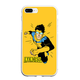 Чехол для iPhone 7Plus/8 Plus матовый с принтом Неуязвимый Invincible , Силикон | Область печати: задняя сторона чехла, без боковых панелей | Тематика изображения на принте: boy | cartoon | damien darkblood | hero | invincible | superhero | герой | марк грейсон | мультик | мультсериал | непобедимый | неуязвимый | персонаж | супергерой