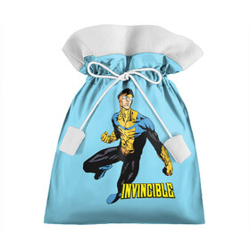 Подарочный 3D мешок с принтом Invincible Неуязвимый , 100% полиэстер | Размер: 29*39 см | boy | cartoon | damien darkblood | hero | invincible | superhero | герой | марк грейсон | мультик | мультсериал | непобедимый | неуязвимый | персонаж | супергерой