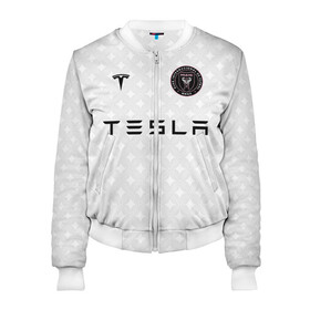 Женский бомбер 3D с принтом INTER MIAMI FC TESLA KIT , 100% полиэстер | застегивается на молнию, по бокам два кармана без застежек, мягкие манжеты, по низу бомбера и на воротнике — эластичная резинка | championship | fc | football | footer | inter miami | soccer | socker | sport | европейская лига | майами | одежда | спорт | спортивный | униформа | футбол | футбольный клуб | чемпионат