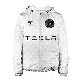 Женская куртка 3D с принтом INTER MIAMI FC TESLA KIT , ткань верха — 100% полиэстер, подклад — флис | прямой крой, подол и капюшон оформлены резинкой с фиксаторами, два кармана без застежек по бокам, один большой потайной карман на груди. Карман на груди застегивается на липучку | championship | fc | football | footer | inter miami | soccer | socker | sport | европейская лига | майами | одежда | спорт | спортивный | униформа | футбол | футбольный клуб | чемпионат