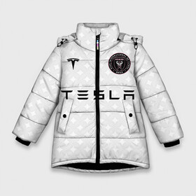 Зимняя куртка для девочек 3D с принтом INTER MIAMI FC TESLA KIT , ткань верха — 100% полиэстер; подклад — 100% полиэстер, утеплитель — 100% полиэстер. | длина ниже бедра, удлиненная спинка, воротник стойка и отстегивающийся капюшон. Есть боковые карманы с листочкой на кнопках, утяжки по низу изделия и внутренний карман на молнии. 

Предусмотрены светоотражающий принт на спинке, радужный светоотражающий элемент на пуллере молнии и на резинке для утяжки. | championship | fc | football | footer | inter miami | soccer | socker | sport | европейская лига | майами | одежда | спорт | спортивный | униформа | футбол | футбольный клуб | чемпионат