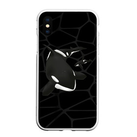 Чехол для iPhone XS Max матовый с принтом Косатки , Силикон | Область печати: задняя сторона чехла, без боковых панелей | whale | кит | косатка | косатки | морские