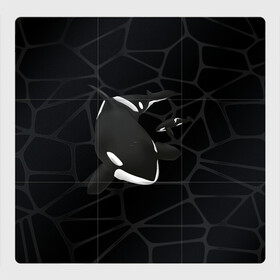 Магнитный плакат 3Х3 с принтом Косатки , Полимерный материал с магнитным слоем | 9 деталей размером 9*9 см | Тематика изображения на принте: whale | кит | косатка | косатки | морские