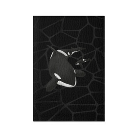 Обложка для паспорта матовая кожа с принтом Косатки , натуральная матовая кожа | размер 19,3 х 13,7 см; прозрачные пластиковые крепления | Тематика изображения на принте: whale | кит | косатка | косатки | морские