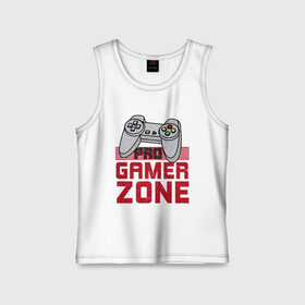 Детская майка хлопок с принтом Pro gamer zone ,  |  | controller | funny | game | gamer | gaming | geek | retro | video game | videogame | vintage | видеоигры | винтаж | игра | играть | игровой | игрок | игроку | игры | консоль | приставка | ретро