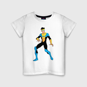 Детская футболка хлопок с принтом Неуязвимый (Invincible) , 100% хлопок | круглый вырез горловины, полуприлегающий силуэт, длина до линии бедер | damien darkblood | invincible | superman | марк грэйсон | мультсериал | неуязвимый | супергерой