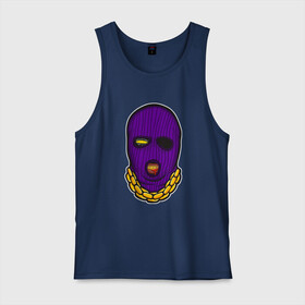 Мужская майка хлопок с принтом DaBaby Purple Mask , 100% хлопок |  | Тематика изображения на принте: gangster | golden | mask | music | rappers