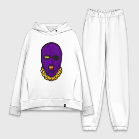 Женский костюм хлопок Oversize с принтом DaBaby Purple Mask ,  |  | gangster | golden | mask | music | rappers