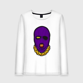 Женский лонгслив хлопок с принтом DaBaby Purple Mask , 100% хлопок |  | gangster | golden | mask | music | rappers