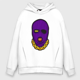 Мужское худи Oversize хлопок с принтом DaBaby Purple Mask , френч-терри — 70% хлопок, 30% полиэстер. Мягкий теплый начес внутри —100% хлопок | боковые карманы, эластичные манжеты и нижняя кромка, капюшон на магнитной кнопке | gangster | golden | mask | music | rappers