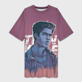 Платье-футболка 3D с принтом Teen Wolf  Scott McCall ,  |  | alpha | beta | derek | derek hale | omega | scott | scott mccall | serial | stiles | stiles stilinski | teen wolf | wolf | бета | волк | волки | волчонок | дерек | дерек хейл | оборотень | оборотни | ольфа | омега | сериал | скотт | скотт макколл | стайлз