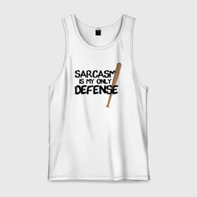 Мужская майка хлопок с принтом Sarcasm is my only defense , 100% хлопок |  | alpha | beta | derek | derek hale | omega | scott | scott mccall | serial | stiles | stiles stilinski | teen wolf | wolf | бета | волк | волки | волчонок | дерек | дерек хейл | оборотень | оборотни | ольфа | омега | сериал | скотт | скотт макколл | стайлз