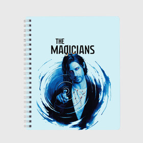 Тетрадь с принтом The Magicians , 100% бумага | 48 листов, плотность листов — 60 г/м2, плотность картонной обложки — 250 г/м2. Листы скреплены сбоку удобной пружинной спиралью. Уголки страниц и обложки скругленные. Цвет линий — светло-серый
 | Тематика изображения на принте: coldwater | elliot | fillory | margo | quentin | quentin coldwater | the magicians | волшебники | квентин | марго | филлари | филлори | филори | эллиот