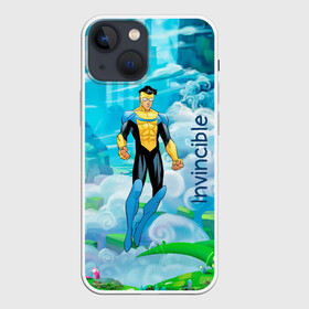 Чехол для iPhone 13 mini с принтом Неуязвимый (Invincible) ,  |  | damien darkblood | invincible | superman | марк грэйсон | мультсериал | неуязвимый | супергерой