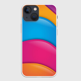 Чехол для iPhone 13 mini с принтом Candy rainbow ,  |  | 3d | 3д | sport | абстракция | линии | паттерн | соты | спортивный стиль | текстуры