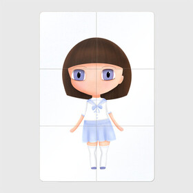 Магнитный плакат 2Х3 с принтом Милая девочка , Полимерный материал с магнитным слоем | 6 деталей размером 9*9 см | kawaii | kawaii girl | анимешная девочка | лоли | милая девочка | чиби