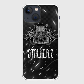 Чехол для iPhone 13 mini с принтом Stalker 2 Death ,  |  | danger | stalker | stallker | метро | постапокалипсис | радиация | сталкер | чернобыль