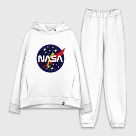 Женский костюм хлопок Oversize с принтом Space NASA ,  |  | mars | moon | nasa | астероид | астронавт | астрономия | вселенная | гагарин | галактика | земля | илон | комета | космонавт | космос | луна | марс | маск | наса | небо | нло | планета | полёт | пришелец | ракета