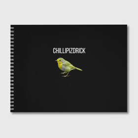 Альбом для рисования с принтом CHILLIPIZDRICK , 100% бумага
 | матовая бумага, плотность 200 мг. | Тематика изображения на принте: chill | птица | фразы | чил