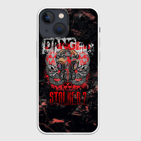 Чехол для iPhone 13 mini с принтом Stalker 2 Danger ,  |  | danger | stalker | stallker | метро | постапокалипсис | радиация | сталкер | чернобыль