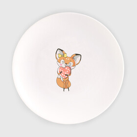 Тарелка с принтом Лисица с сердечком , фарфор | диаметр - 210 мм
диаметр для нанесения принта - 120 мм | fox | foxy | животное | звери | лиса | лисенок | лисичка | милая | рыжая | фокс