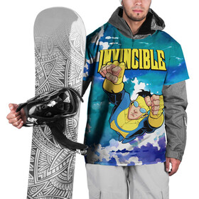 Накидка на куртку 3D с принтом Invincible Mark Grayson , 100% полиэстер |  | invincible | mark grayson | летит | марк грейсон | мультсериал | небо | неуязвимый | облака | супергерой
