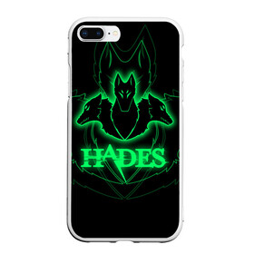 Чехол для iPhone 7Plus/8 Plus матовый с принтом Hades , Силикон | Область печати: задняя сторона чехла, без боковых панелей | hades | roguelike | бесконечные круги ада | волки | зелёные | компьютерная игра | светящиеся | эмблема