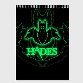 Скетчбук с принтом Hades , 100% бумага
 | 48 листов, плотность листов — 100 г/м2, плотность картонной обложки — 250 г/м2. Листы скреплены сверху удобной пружинной спиралью | hades | roguelike | бесконечные круги ада | волки | зелёные | компьютерная игра | светящиеся | эмблема