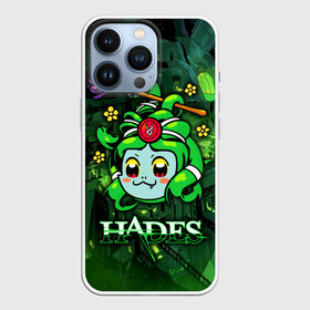 Чехол для iPhone 13 Pro с принтом Hades Dusa Gorgon ,  |  | Тематика изображения на принте: dusa | gorgon | hades | roguelike | бесконечные круги ада | горгона | компьютерная игра | мифология