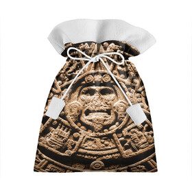 Подарочный 3D мешок с принтом Ацтекский Календарь , 100% полиэстер | Размер: 29*39 см | aztec | calendar | ацтеки | календарь | майя