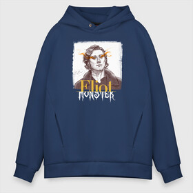 Мужское худи Oversize хлопок с принтом Eliot Monster , френч-терри — 70% хлопок, 30% полиэстер. Мягкий теплый начес внутри —100% хлопок | боковые карманы, эластичные манжеты и нижняя кромка, капюшон на магнитной кнопке | Тематика изображения на принте: coldwater | elliot | fillory | margo | quentin | quentin coldwater | the magicians | волшебники | квентин | марго | филлари | филлори | филори | эллиот